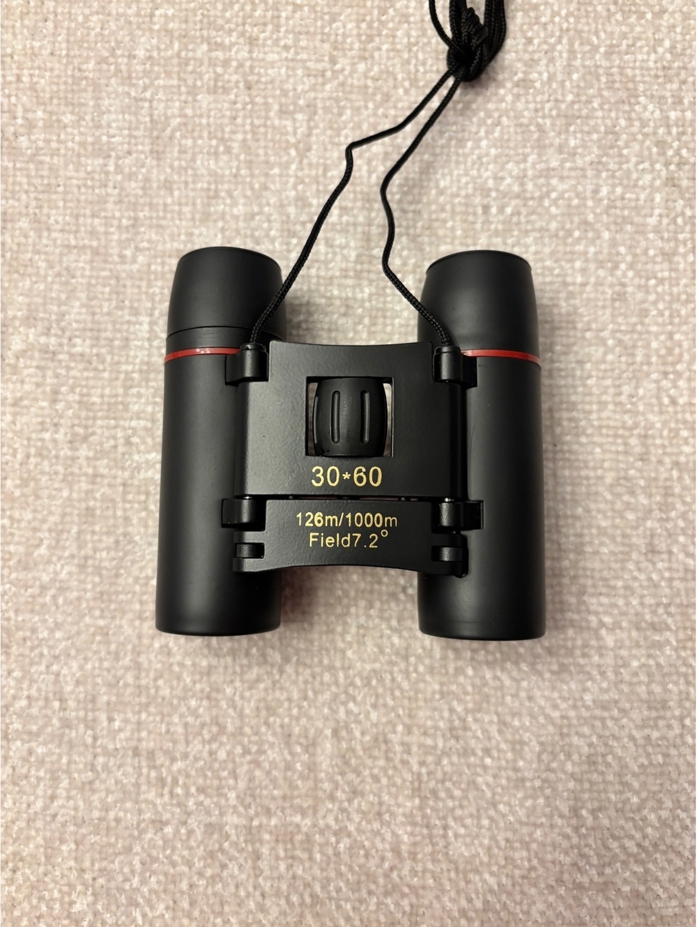 Compact Binoculars 30-60 126m/1000m Field 7.2 Adjustable With Case & Lens Cloth